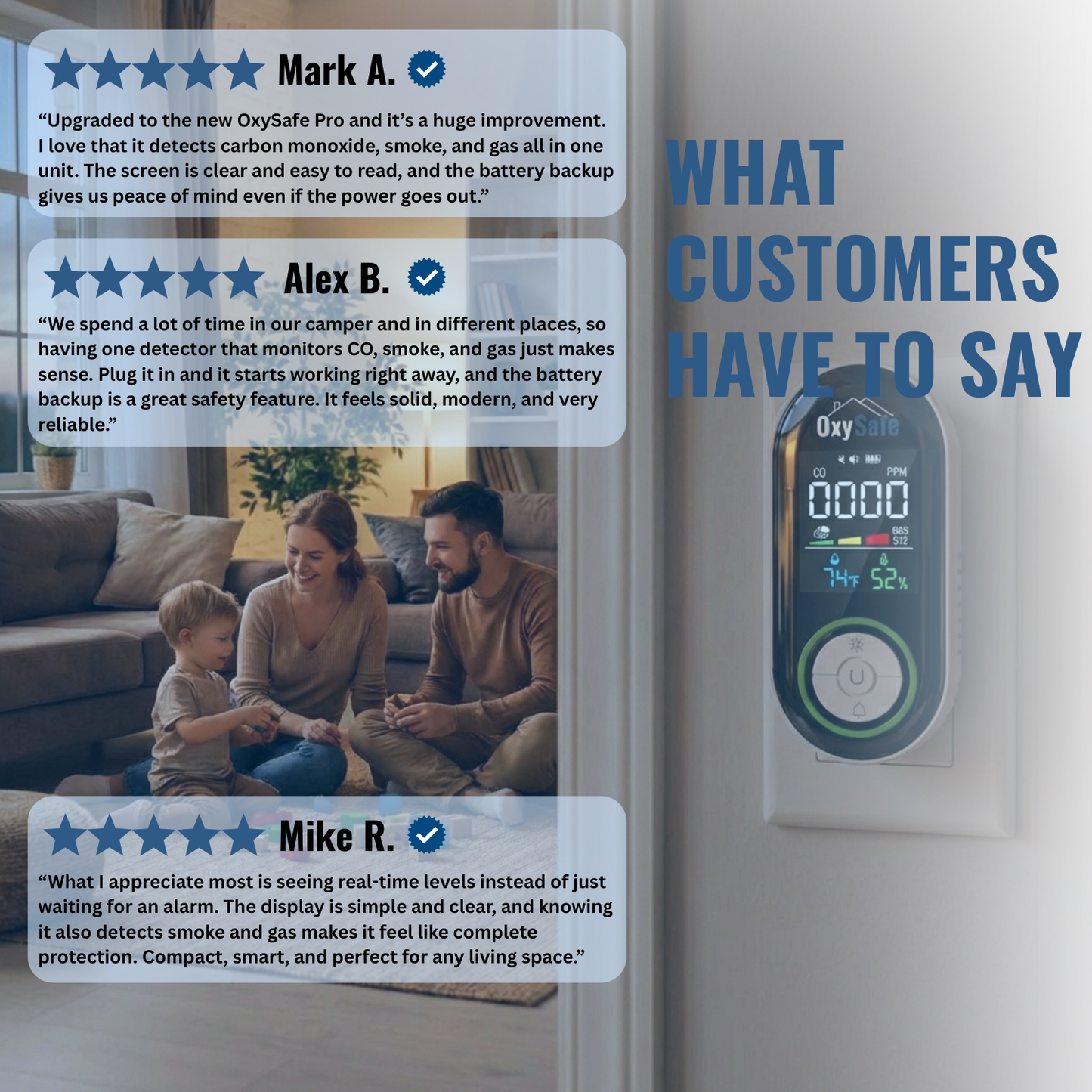 OxySafe™ Pro CO and Smoke Detector