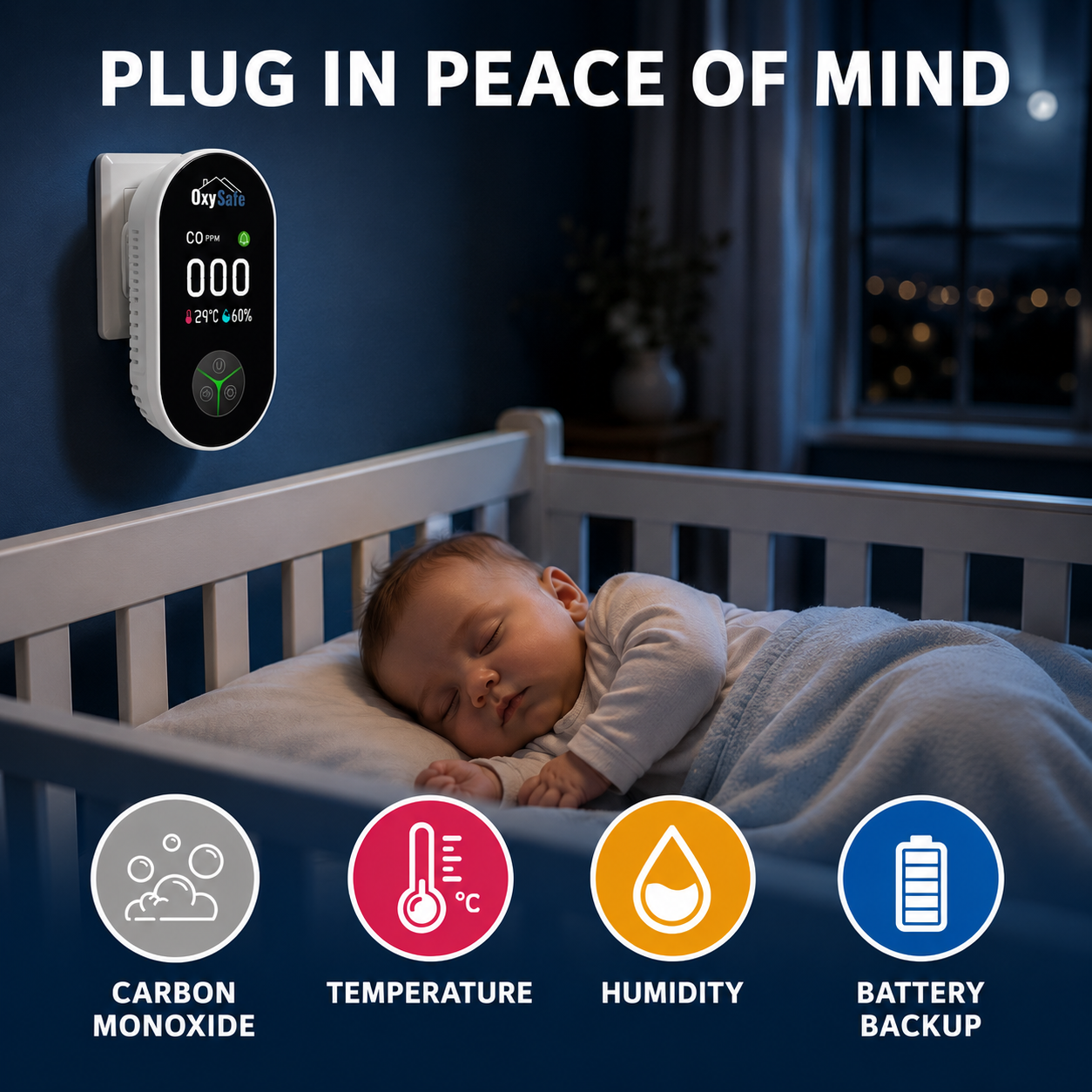 OxySafe™ RV & Motorhome CO Detector