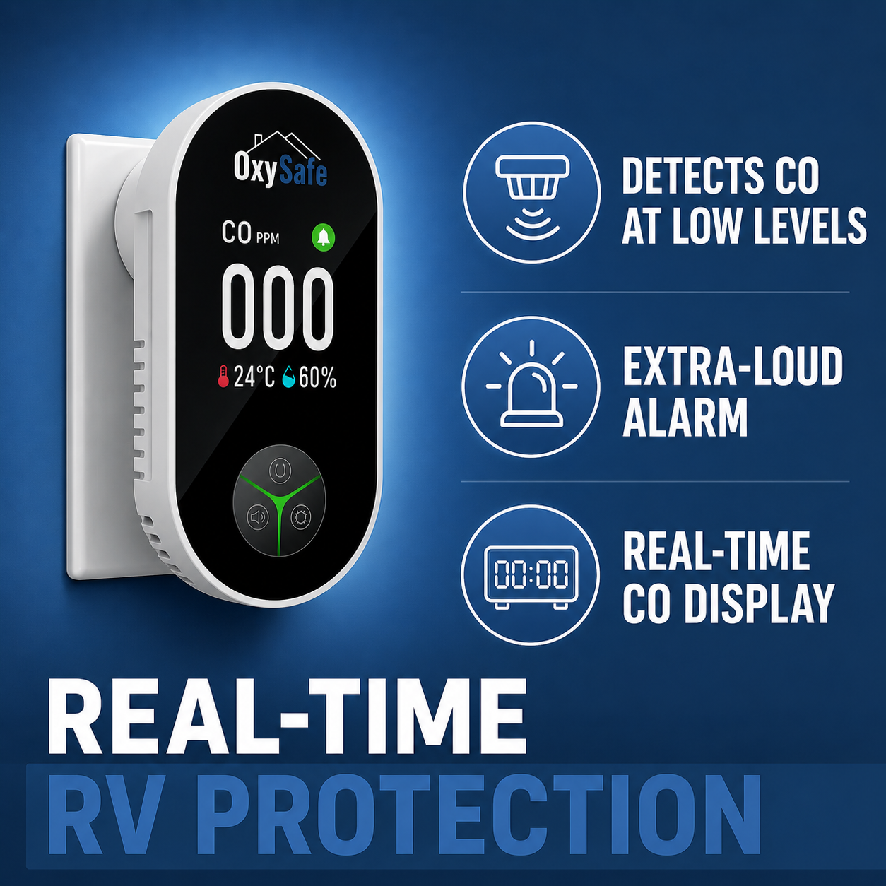 OxySafe™ RV & Motorhome CO Detector