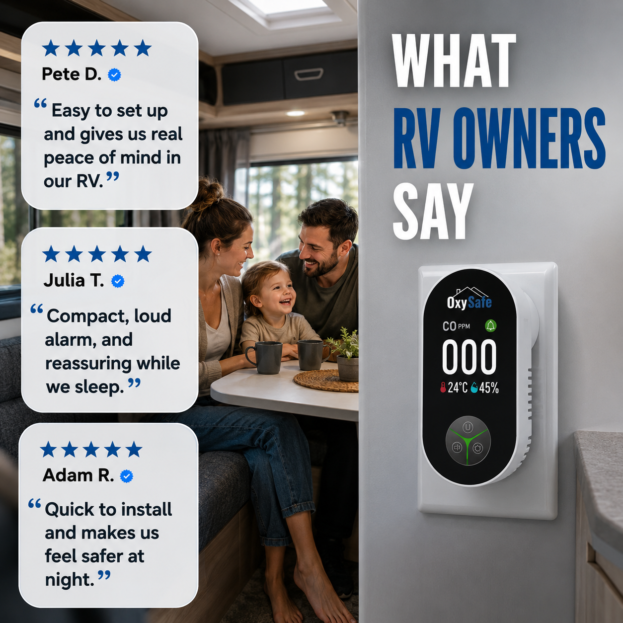 OxySafe™ RV & Motorhome CO Detector