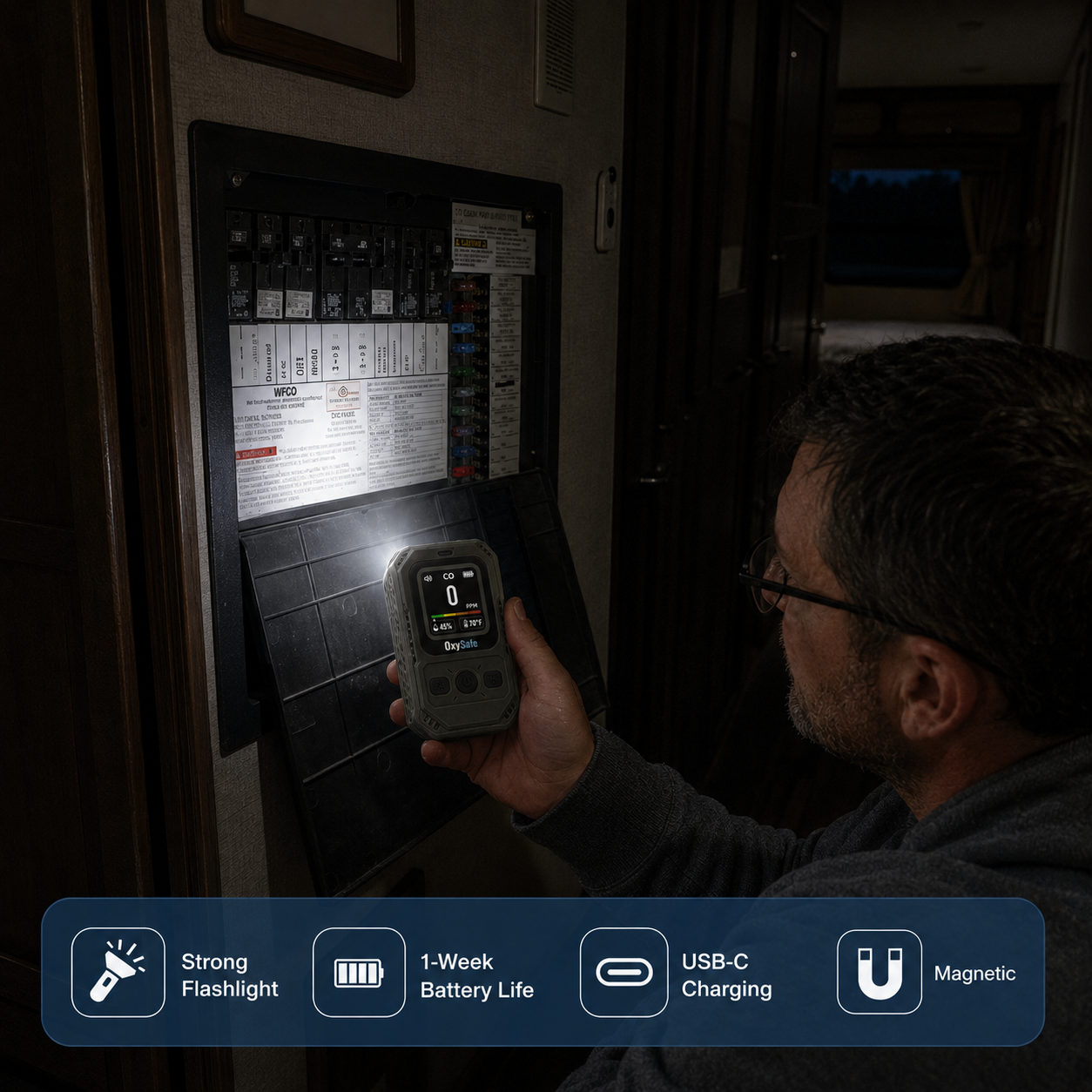 OxySafe™ OffGrid RV & Motorhome CO Detector