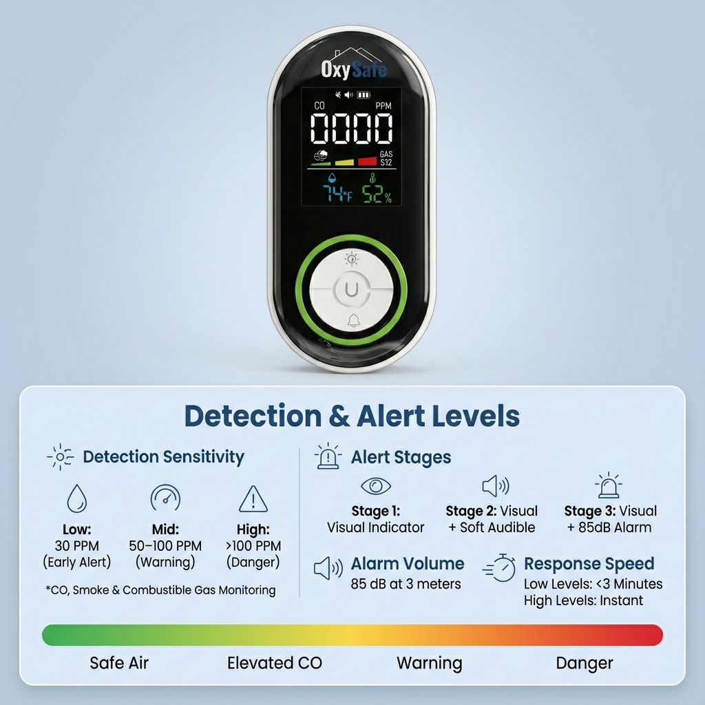 OxySafe™ Pro CO and Smoke Detector